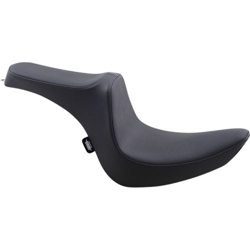 PartzBiz HD: 4418218-Drag Black Predator III 2-Up Smooth Vinyl Seat Harley Softail 06-17