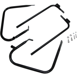 PartzBiz HD DS35011244 - Drag Black Saddlebags Guards Support Kit OE Harley Touring FLT 97-08