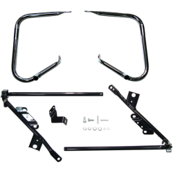 PartzBiz HD DS35011425 - Drag Black Saddlebags Guards Support Kit OE Repl 4928209B Harley Touring 09-13