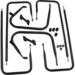 PartzBiz HD DS35011248 - Drag Black Saddlebags Guards Support Kit OE Repl 9089209 Harley Touring 09-13
