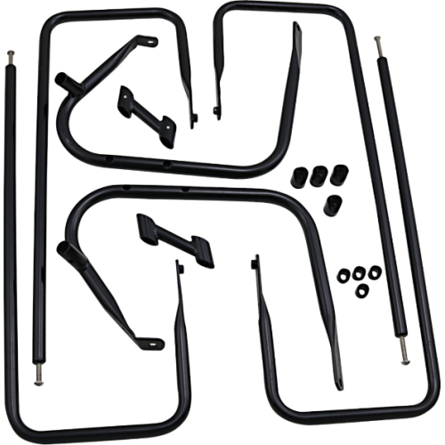 PartzBiz HD: 4418227-Drag Black Saddlebags Guards Support Kit OE Repl 9089209 Harley Touring 09-13