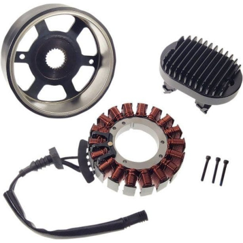 PartzBiz HD: 4418196-Drag Black Stator & ชุดชาร์จตัวควบคุม OE Spec Harley Softail M8 18-Up PartzBiz HD: 4418196-Drag Black Stator & ชุดชาร์จตัวควบคุม OE Spec Harley Softail M8 18-Up