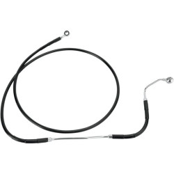 PartzBiz HD DS17412935 - Drag Front Extended +6 Black VinylSteel Brake Line for Harley 09-13 FLH/T W/ ABS | 1741-2935 PartzBiz HD DS17412935 - Drag Front Extended +6 Black VinylSteel Brake Line for Harley 09-13 FLH/T W/ ABS | 1741-2935