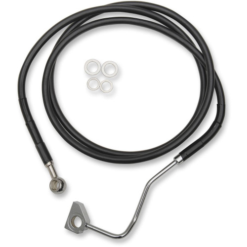 PartzBiz HD: 4418169-Drag Black Vinyl Extended Length Front Brake Line Harley 14-15 W/ABS Plus 8 - 1741-3998 PartzBiz HD: 4418169-Drag Black Vinyl Extended Length Front Brake Line Harley 14-15 W/ABS Plus 8 - 1741-3998