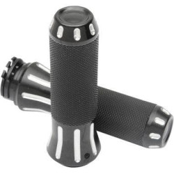 PartzBiz HD DS06301612 - Drag Specialties ปลอกแฮนด์ Clear Cut หุ้มยาง Harley Throttle by Wire | 0630-1612