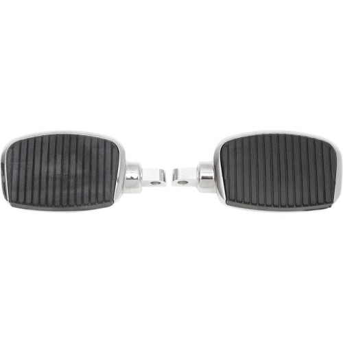PartzBiz HD: 4418149-Drag Chrome 3" Floorboards Rubber Pads w/ Male Peg Mounts for Harley or Metric | 1621-0722