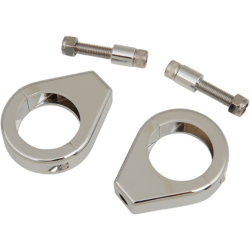 PartzBiz HD DSDS222191 - Drag Chrome 39mm Smooth Fork Turn Signal Clamp Mounts Harley & Metric Custom PartzBiz HD DSDS222191 - Drag Chrome 39mm Smooth Fork Turn Signal Clamp Mounts Harley & Metric Custom