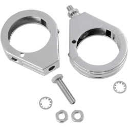 PartzBiz HD DS20400461 - Drag Chrome 49mm Smooth Fork Turn Signal Clamp Mounts Harley & Metric Custom PartzBiz HD DS20400461 - Drag Chrome 49mm Smooth Fork Turn Signal Clamp Mounts Harley & Metric Custom