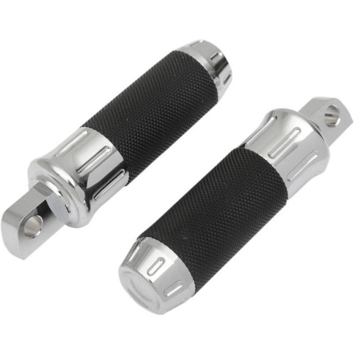 PartzBiz HD: 4418137-Drag Chrome Billet Custom Male Mount Footpegs Foot Pegs w/ Rubber Pair Harley PartzBiz HD: 4418137-Drag Chrome Billet Custom Male Mount Footpegs Foot Pegs w/ Rubber Pair Harley