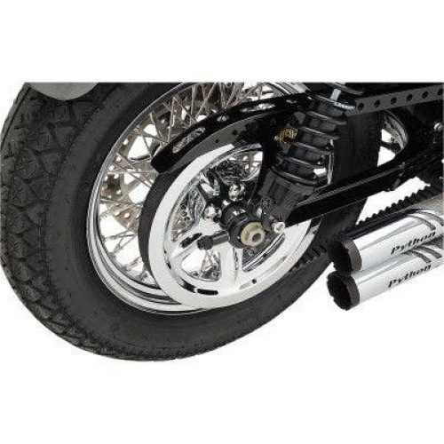 PartzBiz HD: 4418125-Drag Chrome Outer Rear Pulley Insert Cover Harley Sportster XL 04-16 sporty custom upgrade replacement  1201-0520 12010520