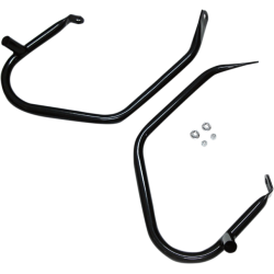 PartzBiz HD DS05051564 - Drag Black Saddlebags Guards Support Kit Harley Touring FLH/T 97-08