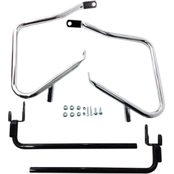 PartzBiz HD DS35011241 - Drag Chrome Saddlebag Guards Support Kit Harley Touring Electra Road Glide 14-Up PartzBiz HD DS35011241 - Drag Chrome Saddlebag Guards Support Kit Harley Touring Electra Road Glide 14-Up