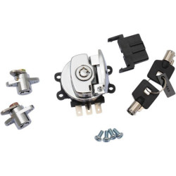 PartzBiz HD DS21060407 - Drag Chrome Side Hinge Ignition Switch & Saddlebag Lock Kit 94-13 FLHR PartzBiz HD DS21060407 - Drag Chrome Side Hinge Ignition Switch & Saddlebag Lock Kit 94-13 FLHR