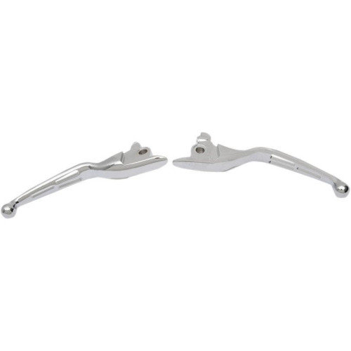 PartzBiz HD: 4418069-Drag Chrome Slotted Hand Brake & Hydraulic Clutch Levers 17-18 Harley Touring 0610-1955