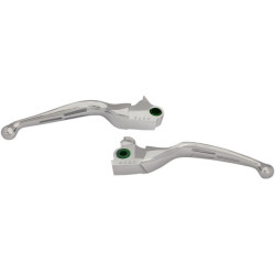 PartzBiz HD DS06101980 - Drag Specialties 0610-1980 06101980 Chrome Slotted Wide Blade Lever Set 2017-2018 Harley Davidson Tri Glide FLHTCUTG & Freewheeler FLRT Trikes Touring Bagger Dresser H07-0604