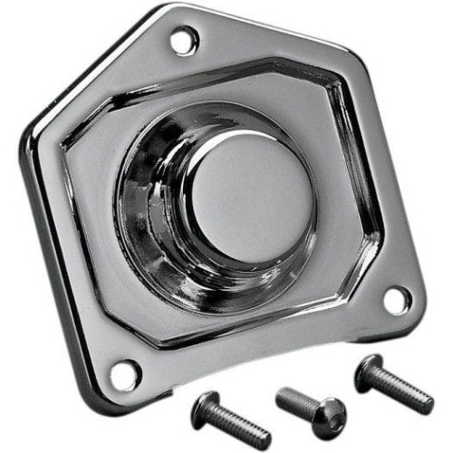 PartzBiz HD: 4418045-ลากฝาครอบปลายโซลินอยด์สตาร์ทเตอร์ของ Chrome สำหรับ Harley Big Twin และ XL 91-16 DS-373598