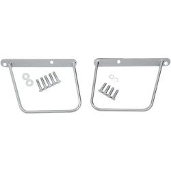 PartzBiz HD DSDS110846 - Drag Chrome Steel Saddlebag Support Brackets Plate Mount Harley 84-99 Softail | DS-110846 Repl OEM 91790-84 PartzBiz HD DSDS110846 - Drag Chrome Steel Saddlebag Support Brackets Plate Mount Harley 84-99 Softail | DS-110846 Repl OEM 91790-84