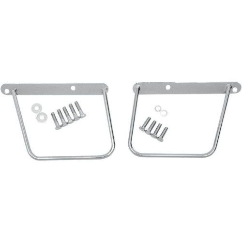 PartzBiz HD: 4418048-Drag Chrome Steel Saddlebag Support Brackets Plate Mount Harley 84-99 Softail | DS-110846 Repl OEM 91790-84
