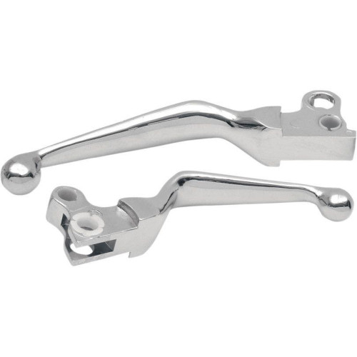 PartzBiz HD: 4418058-Drag Chrome Wide Blade Clutch Hand Brake Levers Big Twin Touring 84-95 | DS-273145A