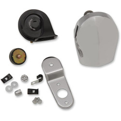 PartzBiz HD DS21070245 - Drag Electric 112db Horn Kit w/ Chrome Cover & Mounting Harley 90-17 Models |. | 2107-0245