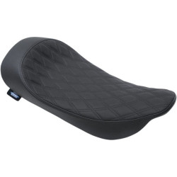PartzBiz HD DS08011155 - Drag Specialties 0801-1155 Black Diamond Stitched Low Pro Solo Seat 97-07 Harley touring road king street glide custom saddle อัพเกรด