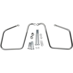 PartzBiz HD DS35010964 - Drag Forward Mount Chrome Saddlebag Support Brackets Rails Harley 08-16 FXD/WG | 3501-0964