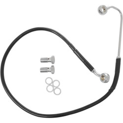 PartzBiz HD DS17413774 - Drag Front Extended +10 Black Vinyl Brake Line Harley 12-13 FXS W/ ABS Upper | 1741-3774 PartzBiz HD DS17413774 - Drag Front Extended +10 Black Vinyl Brake Line Harley 12-13 FXS W/ ABS Upper | 1741-3774