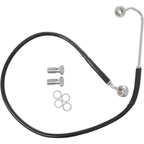 PartzBiz HD: 4417959-Drag Front Extended +10 Black Vinyl Brake Line Harley 12-13 FXS W/ ABS Upper | 1741-3774