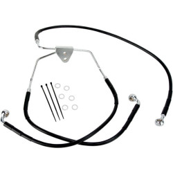 PartzBiz HD DS17412509 - Drag Front Extended +2 Black Vinyl Brake Line for Harley 08-13 FLH/T Non ABS | 1741-2509 PartzBiz HD DS17412509 - Drag Front Extended +2 Black Vinyl Brake Line for Harley 08-13 FLH/T Non ABS | 1741-2509