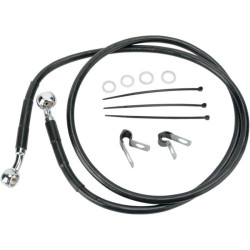 PartzBiz HD DS17412547 - Drag Front Extended +6 Black Vinyl Brake Line for Harley 99-07 FXST | 1741-2547 PartzBiz HD DS17412547 - Drag Front Extended +6 Black Vinyl Brake Line for Harley 99-07 FXST | 1741-2547