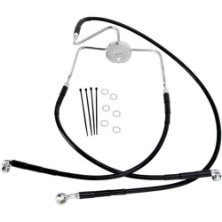 PartzBiz HD DS17412524 - Drag Front Extended +8 Black Vinyl Brake Line Harley 94-07 FLHR 98-06 FLTR/I | 1741-2524 PartzBiz HD DS17412524 - Drag Front Extended +8 Black Vinyl Brake Line Harley 94-07 FLHR 98-06 FLTR/I | 1741-2524