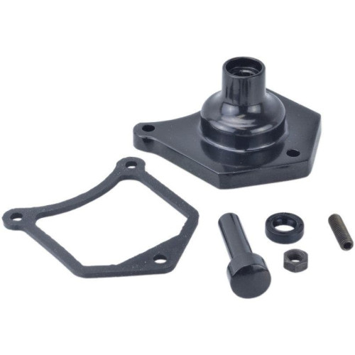 PartzBiz HD: 4417947-Drag Specialties Black Aluminum Solenoid Cover Starter Button 91-17 Harley