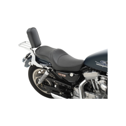 PartzBiz HD DS08040625 - Drag Low-Profile Touring Mild Stitch Black Seat 4 Harley 82-03 XL Models | 0
