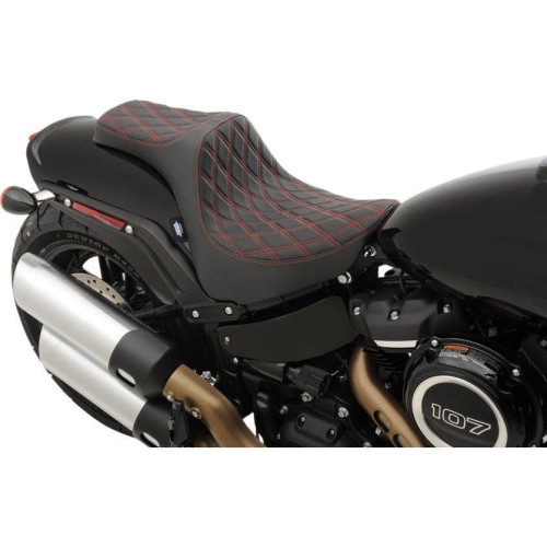 PartzBiz HD: 4417874-Drag Specialties Predator III Double Diamond Red Thread Stitch 2-Up Two-Up Motorcycle Seat 18-23 Harley Davidson Softail Fat Bob FXFB 0802-1074 08021074 PartzBiz HD: 4417874-Drag Specialties Predator III Double Diamond Red Thread Stitch 2-Up Two-Up Motorcycle Seat 18-23 Harley Davidson Softail Fat Bob FXFB 0802-1074 08021074