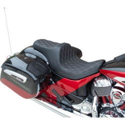 PartzBiz HD DS08102271 - Drag Predator III ตำแหน่งไปข้างหน้า เบาะนั่ง 2 ตัว สีเงิน Double Diamond Indian 14-Up
