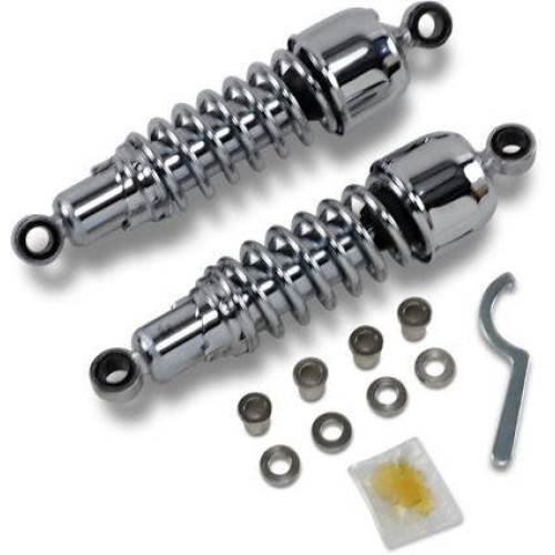 PartzBiz HD: 4417851-Drag Premium Low Profile Black 10.5" Adjustable Rear Spring Shocks XL  | 1310-1189