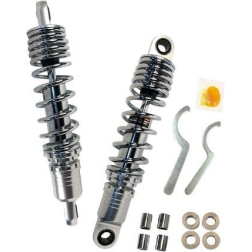 PartzBiz HD: 4417813-Drag Premium Low Profile Black 10.5" Adjustable Rear Spring Shocks XL  | 1310-1189