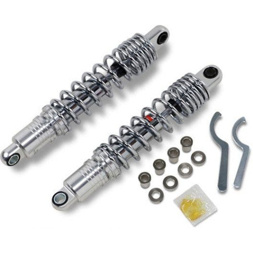 PartzBiz HD: 4417815-Drag Premium Low Profile Black 10.5" Adjustable Rear Spring Shocks XL  | 1310-1189