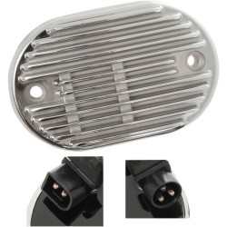 PartzBiz HD DS21121029 - Drag Premium Solid State Chrome ตัวควบคุมแรงดันไฟฟ้า Harley 08-10 FXST FLST FXCW | 2112-1029 PartzBiz HD DS21121029 - Drag Premium Solid State Chrome ตัวควบคุมแรงดันไฟฟ้า Harley 08-10 FXST FLST FXCW | 2112-1029