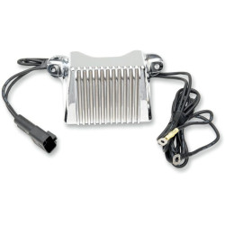 PartzBiz HD DS21121033 - Drag Premium Solid State Chrome ตัวควบคุมแรงดันไฟฟ้า Harley FLH 97-01 Repl 74505-97 | 2112-1033 PartzBiz HD DS21121033 - Drag Premium Solid State Chrome ตัวควบคุมแรงดันไฟฟ้า Harley FLH 97-01 Repl 74505-97 | 2112-1033