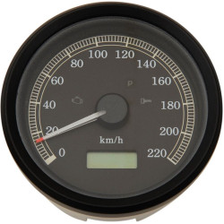 PartzBiz HD DS22100390 - Drag Programmable 3 3/8 อิเล็กทรอนิกส์ KMH Speedometer Harley Sportster XL883 01-03 | 2210-0390