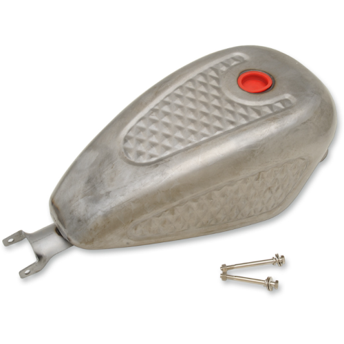 PartzBiz HD: 4417760-Drag Raw Diamond Style 3 Gallon Gas Tank Vented Cap Harley Sportster 04-06