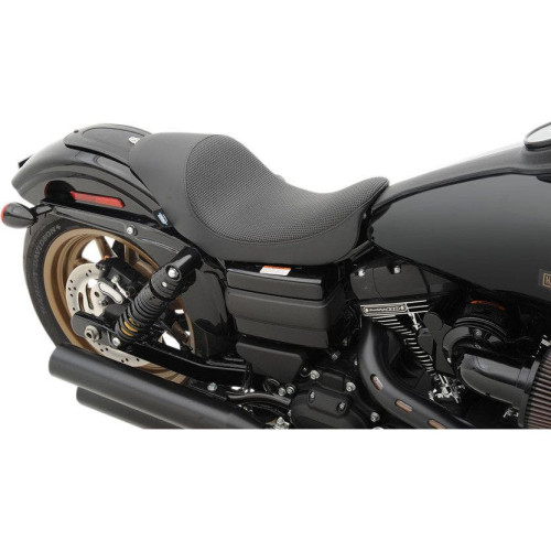 PartzBiz HD: 4417742-Drag Reflective Solo 3/4 Solo Caf√© Style Seat for Harley Dyna FXD 06-17 | 0803-0545