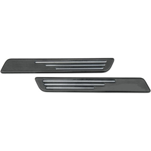 PartzBiz HD: 4417722-Drag Saddlebag Latch Cover Inserts Ball Milled Black For Harley FLH/T 93-13 PartzBiz HD: 4417722-Drag Saddlebag Latch Cover Inserts Ball Milled Black For Harley FLH/T 93-13