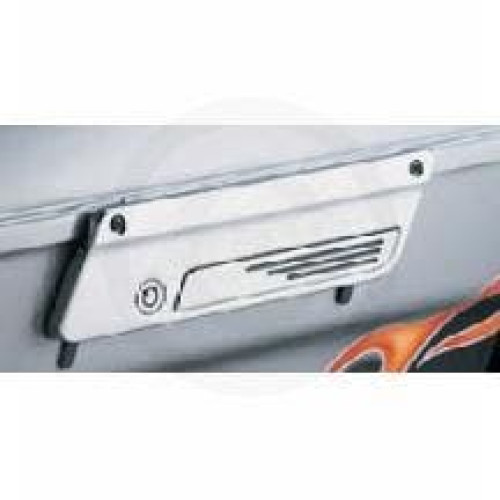 PartzBiz HD: 4417723-Drag Saddlebag Latch Cover Inserts Ball Milled Chrome For Harley FLH/T 93-13 PartzBiz HD: 4417723-Drag Saddlebag Latch Cover Inserts Ball Milled Chrome For Harley FLH/T 93-13
