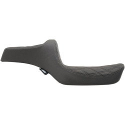 PartzBiz HD DS08040732 - Drag Specialties 0804-0732 Black Predator 3 Double Diamond Motorcycle Seat 82-03 Harley-Davidson Sportster XL custom chopper bike upgrade replacement wide soft Classic 1200 883 saddle 08040732