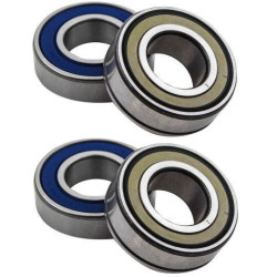 PartzBiz HD DS02150962 X2 - Drag Specialties 1" Front ABS Wheel Bearing Kit for 09-17 H-D FL Touring Softail V-Rod Sportster XL best new custom chopper bobber bagger dresser replacement upgrade 1 inch 
