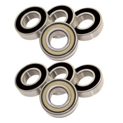 PartzBiz HD DS02150963 X2 - Drag Specialties 1" Rear ABS Wheel Bearing Kit for 09-17 Harley FL Touring V-Rod best new custom chopper bobber bagger dresser replacement upgrade 1 inch 