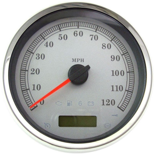 PartzBiz HD: 4417608-Drag Specialties 2210-0463 White 5" Electronic Speedometer Gauge 04-13 Harley-Davidson XL Softail Dyna programmable speed odometer upgrade replacement PartzBiz HD: 4417608-Drag Specialties 2210-0463 White 5" Electronic Speedometer Gauge 04-13 Harley-Davidson XL Softail Dyna programmable speed odometer upgrade replacement