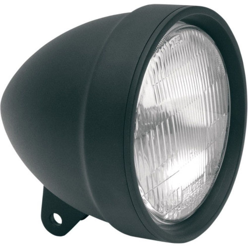 PartzBiz HD: 4417582-Drag Specialties 5 3/4" Matte Flat Black Die-Cast Headlight Assembly for Harley